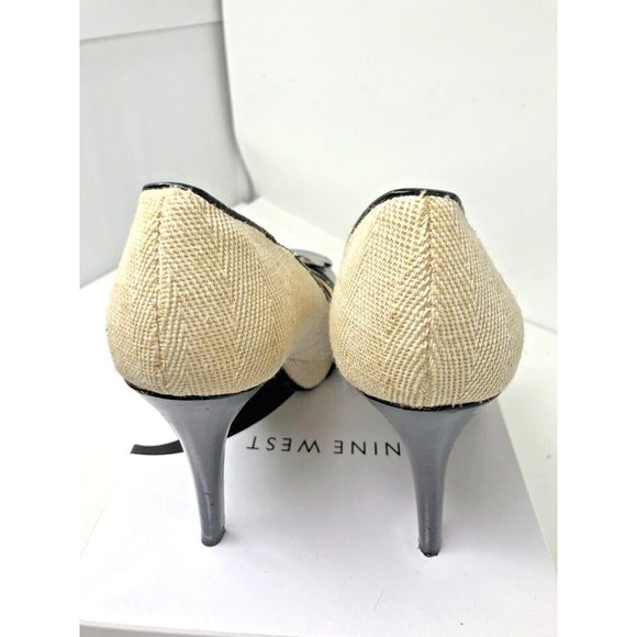 Nine West Stiletto Heels Patent Buckle Size 8.5 CATCHMEO 4" Heel EUC w/Box - Picture 6 of 8